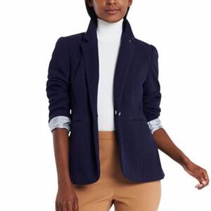 Riley & Rae NWT Preppy Navy Blue Harlow Striped Lining‎ Blazer Jacket Size XL